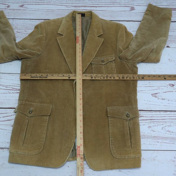 Jack Daniels 1960's Hipster Men’s Size Large Brown Corduroy Jacket Coat Quilted - Picture 9 of 9